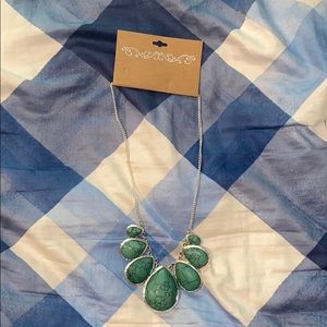 Silver Necklace with Turquoise